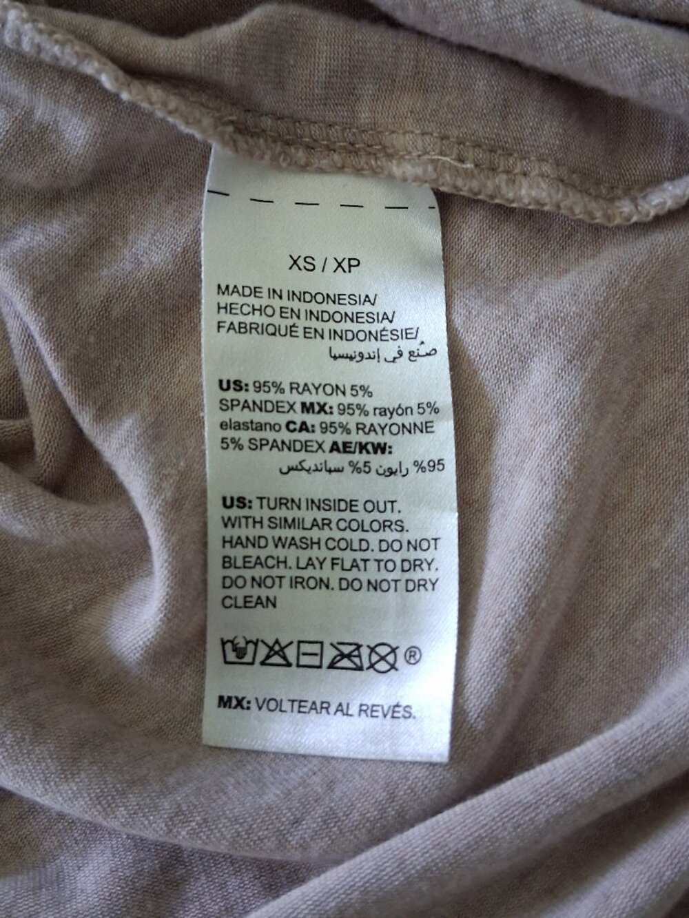 White House Black Market Beige Long Sleeve Top Women's Size XS - Picture 7 of 11